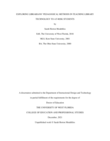 Exploring Librarians' Pedagogical Methods In Teaching Library Technology To At-Risk Students