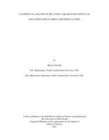 A STATISTICAL ANALYSIS OF THE COVID-19 QUARANTINE EFFECTS ON EDUCATION USING FLORIDA ASSESSMENT SCORES