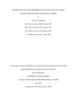 Exploration Of Lived Experiences Influencing Efficacy Among Elementary Teachers And School Leaders