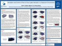 Simulation and control of flow of virus-laden aerosols in a classroom environment