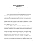 Merleau-Ponty and the foundations of multiculturalism