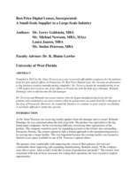 Best Price Digital Lenses, Incorporated: A small-scale supplier to a large-scale industry