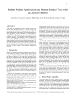 Patient walker application and human subject tests with an assistive robot