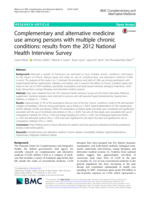 Complementary and alternative medicine use among persons with multiple chronic conditions: results from the 2012 National Health Interview Survey