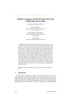 Machine learning to classify driving events using mobile phone sensors data