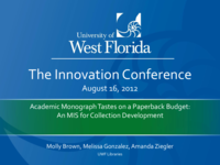 Academic monograph tastes on a paperback budget: An MIS for collection development