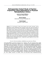 Retrospective cohort study of factors impacting client attendance in physical rehabilitation clinics
