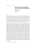 Staff survey of non-attendance factors for physical rehabilitation