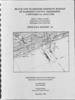 Beach and nearshore sediment budget of Harrison County, Mississippi: A historical Analysis: Open File Report 43