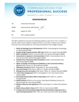 Project Award Memo: Year 1