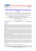 Adaptive scenarios in quality improvement (QI): a case study of an international health development and research organization embracing change