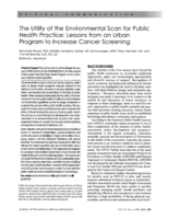 The utility of the environmental scan for public health practice: Lessons from an urban program to increase cancer screening