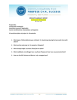 QEP Project Summary Report for Projects In Process