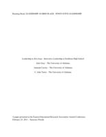 Leadership as bricolage: Innovative leadership at Southeast High School