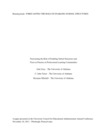 Forecasting the role of enabling school structures and trust on practice in professional learning communities