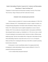 Student understanding of function concepts in K-16: Consistency and misconceptions