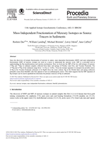 Mass independent fractionation of mercury isotopes as source tracers in sediments