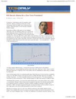 Will Barack Obama be a one-term president?