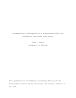 Archaeological investigation of a Mississippian fall-line chiefdom on the Middle Flint River