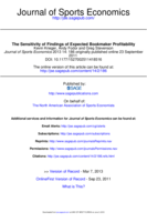 The sensitivity of findings of expected bookmaker profitability