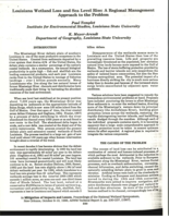 Louisiana wetland loss and sea level rise: A regional management approach to the problem