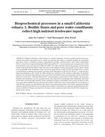 Biogeochemical processes in a small California estuary: 1. Benthic fluxes and pore water constituents reflect high nutrient freshwater inputs