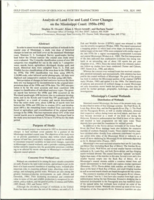 Analysis of land use and land cover changes on the Mississippi Coast: 1950s-1992