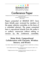 Water Birds: Compositional collaboration with clarinets, wireless sensors, and RTcmix