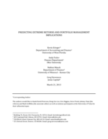 Predicting extreme returns and portfolio management implications