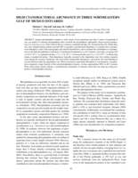High cyanobacterial abundance in three northeastern Gulf of Mexico estuaries