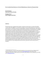 Post-accident stock returns of aircraft manufacturers based on potential fault