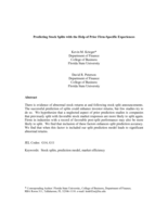 Predicting stock splits with the help of firm-specific experiences