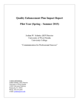 QEP Impact Report Pilot Year (Spring – Summer 2015)
