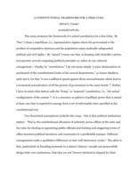 A constitutional framework for a free Cuba