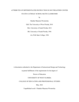 Attributes Of Differentiated Instruction In Southeastern United States Catholic School Math Classrooms