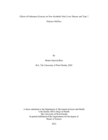Effects of Endurance Exercise on Non-Alcoholic Fatty Liver Disease and Type 2  Diabetes Mellitus