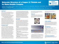 Molecular structure of a Copper (I) Thiolate and its water-soluble complex
