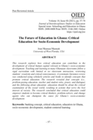 The future of education in Ghana: Critical education for socio-economic development