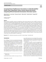 Increasing human papillomavirus vaccination in a federally qualified health center organization using a systems‑based intervention integrating EHR and statewide immunization information system