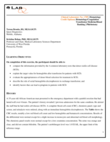 Clinical Laboratory No: 1709: Hematology