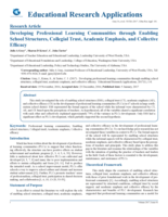 Developing professional learning communities through enabling school structures, collegial trust, academic emphasis, and collective efficacy