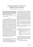 A distributed behavioral model for landmine detection robots
