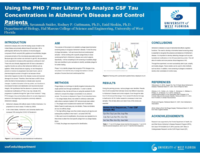 Using the PHD 7 mer library to analyze CSF tau concentrations in Alzheimer's Disease and control patients