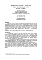 Prediction of a small diameter drill bit breakage using metric entropy