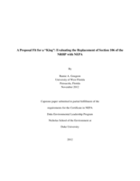 A proposal fit for a “King”: Evaluating the replacement of section 106 of the NRHP with NEPA