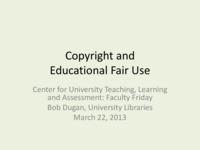 Copyright and educational fair use