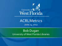 ACRLMetrics: ALA annual conference demonstration and user group meeting