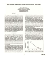 Estuarine marsh loss in Mississippi, 1956-1985
