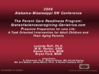 Proactive preparation for late life: A task oriented intervention for adult children and their aging parents