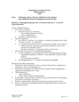 Panel Discussion Questions & Notes
